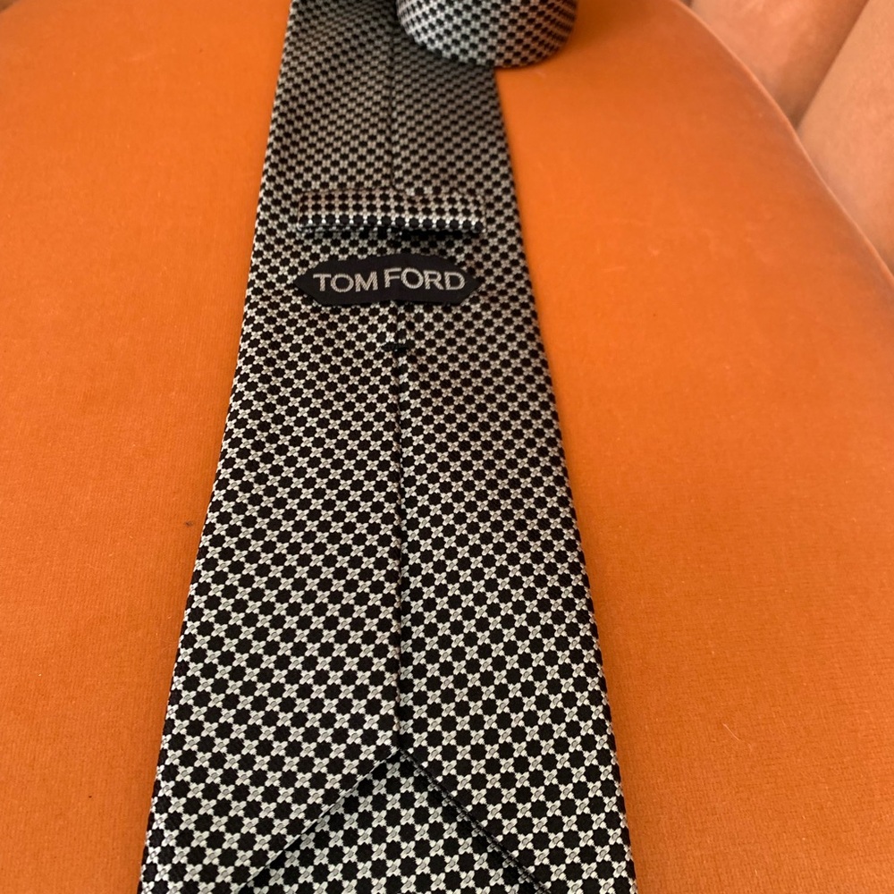 Tom Ford Black and White Men's Tie